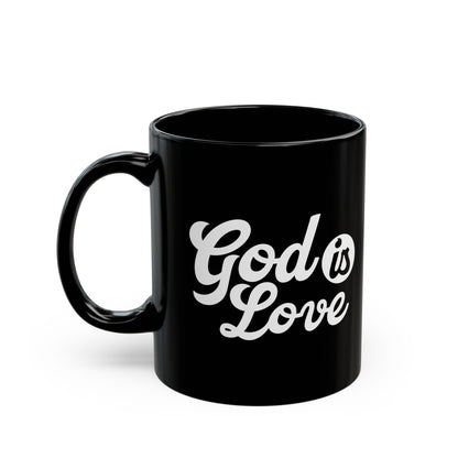 God Is Love Black Mug