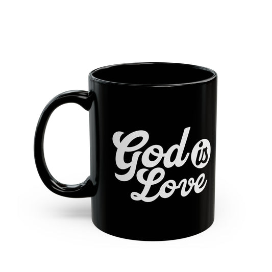 God Is Love Black Mug