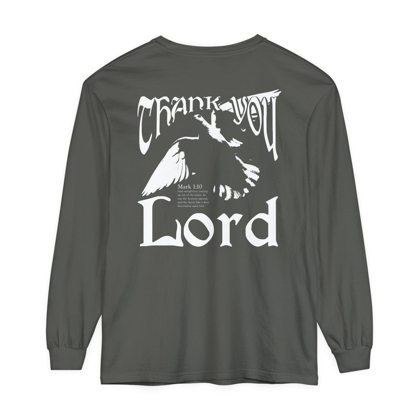 Thank You Lord Garment-dyed Long Sleeve T-Shirt