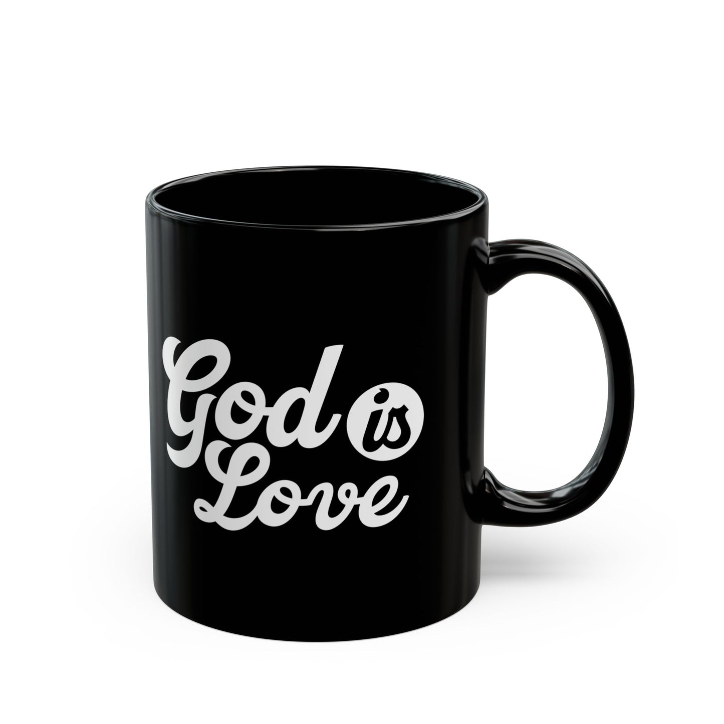 God Is Love Black Mug