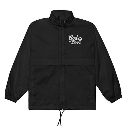 God Is Love Zip Up Windbreaker